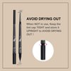 Music Flower 3 Pcs Eyebrow Pencil Set, with 2 Dual Ended Waterproof & Long Lasting Liquid Eyebrow Pen and with 1 Eyebrow Brush, Grey