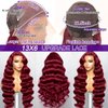 Diwionte 99J Burgundy Lace Front Wigs Human Hair 13x6 HD Body Wave Lace Frontal Wigs Human Hair Pre Plucked with Baby Hair 99j Red Wine Glueless Human Hair Wigs for Women 26 Inch