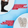 Bulinlulu Diabetic Socks for Swollen Feet - 4 Pairs Extra Width Non-Slip Cast Socks with Grips for Edema, Neuropathy, Lymphedema,Bariatric.