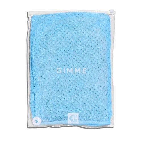 GIMME Beauty - 100% Microfiber Hair Towel - Ultra Absorbent Quick Dry Towel for Faster, Frizz-Free Drying - Adjustable Twist Hair Towel Wrap for Long Hair & All Hair Types - Blue (1 Count)