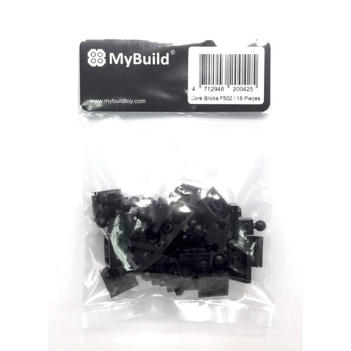 MyBuild Bricks Creative Building Blocks Pack F502 - Build Mech Shoulder Section or Foot Plate Ball Joint 18 Pieces, Age 12+