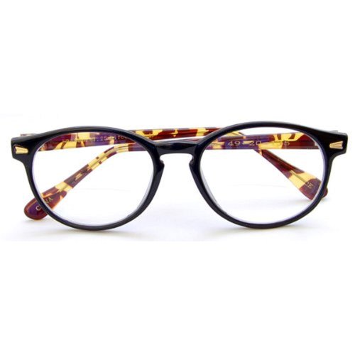 Boomer Eyeware Classic Stylish Bifocal Rounders, Reading Glasses for Men & Women, 3.00, Black