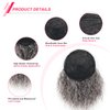 CINHOO Loose Wavy Curly Messy Bun Hair Piece for Thinning Hair Pieces for Women,Short Gray Mix Light Brown Drawstring Ponytail Extensions for Women Synthetic Hair Extensions for Women(Grayish Brown)