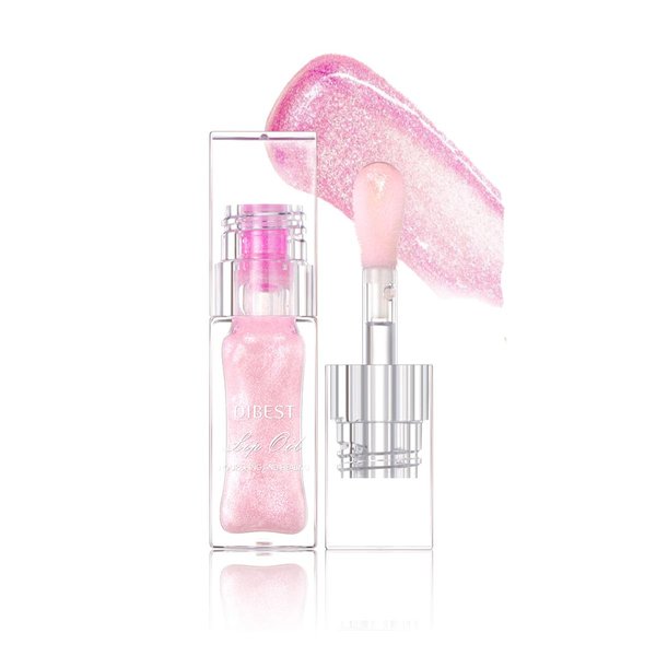 Pakivs Color Change Lip Glow Oil,Hydrating Plumping Lip Gloss Lip Oil,Glitter Shine Liquid Lipstick Moisturizing Lip Gloss Tint for Lip Care for Women