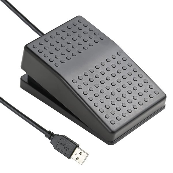iKKEGOL 2022 Upgraded USB Foot Switch Single Pedal Optical Control Footswitch Map Mouse Keyboard Hotkey Combination Key Keypress Simulator Program Page Turner Game Transcription HID