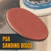 POWERTEC 45508 5-Inch PSA Sanding Disc, 80 Grit, Aluminum Oxide Adhesive Sandpaper for Random Orbital Sander, 1x30 Belt Disc Sander, 20PK