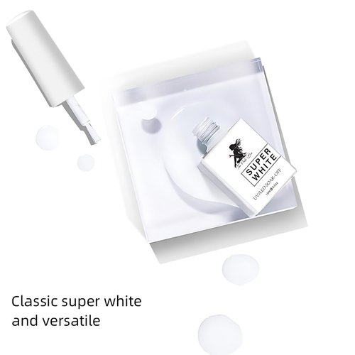 The Nails Bae Super White Gel Polish, French Manicure, Nail Art, Nail Design, White French, White Gel Polish, White Gel Nails Art, White Color Gel Polish Soak Off LED/UV Long Wear DIY(White)