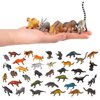 JOKFEICE Small Animal Figures for Kids, 36PCS Realistic Forest Animals Baby Figurines, Woodland Creatures Figurines, Educational Toys for Christmas Science Project Cake Party Decor