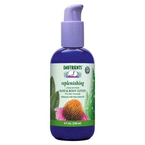 Montana Emu Ranch - Replenishing Hand and Body Lotion - 8 Ounce Bottle - Unscented Formula, Enhanced with Pure Emu Oil