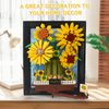 Allhero Sunflower Building Blocks Sets with Frame, 3D Sunflower Flower Bouquet Building Set for Boys Girls Age 6+, Adult, Gift for Mother's Day, Birthday, Christmas