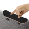 HURRISE Wooden Finger Skateboards, 1Pc Maple Wooden+Alloy Fingerboard Finger Skateboards with Box Reduce Pressure Kids Gifts(Black)