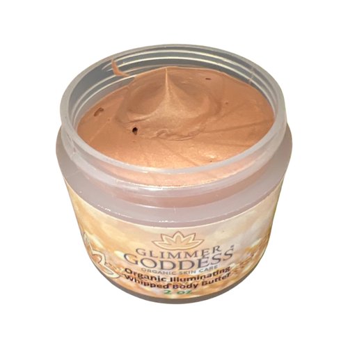 GLIMMER GODDESS Organic Shimmer Body Butter Travel Size 2 oz (Bronze Sexy)