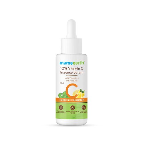 Mamaearth Vitamin C Face Serum for Skin Illumination | with Hydrating Gotu Kola Oil | Helps Fight Free Radical Damage & Dryness | Firming Serum for All Skin Types | 1.01 Fl Oz/30ml