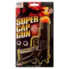 Black Toy Super Cap Gun 8-Shot Revolver Detective Police Cowboy Colt Agent 007Handgun