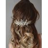 Catery Crystal Bride Wedding Hair Comb Pearl Hair Jewelry Headpieces Women Side Combs Hair Piece Bridal Decorative Hair Accessories for Women and Girls