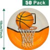GOGUOGOFA 50Pcs Basketball Party Supplies,7inch Basketball Paper Plates for Boys Basketball Sports Theme Birthday Party Supplies Basketball Birthday Party Decorations