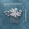 Latious Silver Bride Wedding Hair Comb Rhinestone Flower Hair Pieces Bridal Hair Accessories for Women and Girls (A-Silver)