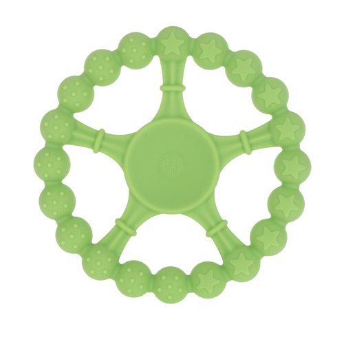 Nuby Silicone Wheel Teether - 3+ Months - Soft, Multi-Textured Baby Teething Toy - Natural Teething Relief for Babies