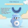 GASLIKE Kids Toothbrush Electric, U Shaped Ultrasonic Automatic Toothbrush with 2 Brush Heads, Six Cleaning Modes, Cartoon Modeling Design for Kids, Special for Birthday Gift (Blue, 2-7Age)