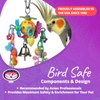 Super Bird Creations SB1088 Birdie Bouquet Toy - Engaging Bird Toys, Enrichment Toy for Parrotlets, Parakeets, Cockatiels and More, Made with Colorful Toy Parts - Small/Medium Birds, 6" x 3" x 2"
