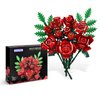 SIENON Rose Flower Building Set-10pcs Rose Flowers & 2pcs Leaves Botanical Collection, Artificial Flowers for Home Décor, Roses Bouquet Building Kit for Valentine’s Day Christmas Birthday Anniversary
