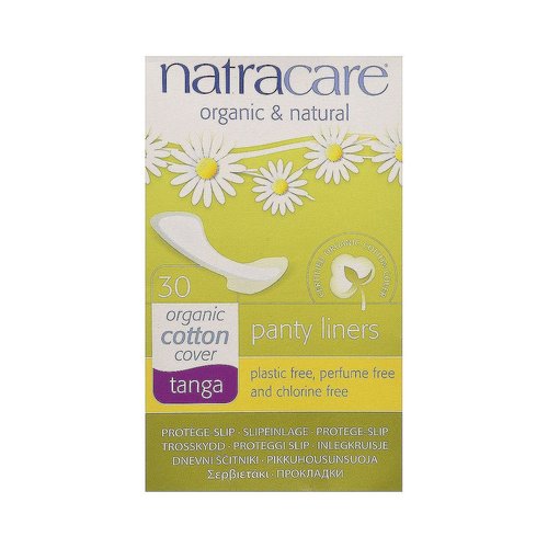 Natracare Natural Organic Thong Style Panty Liners, Made with Certified Organic Cotton, Ecologically Certified Cellulose Pulp and Plant Starch (1 Pack, 30 Liners Total)