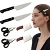 KuuGuu 6 PCS Mini Knife Hair Clip Creative Punk Hip Hop Tableware Acrylic Knife Hair Claw Clips Duckbill Clip Cute Barrettes Halloween Party Cool Hair Accessories for Women Girls （3 Style）