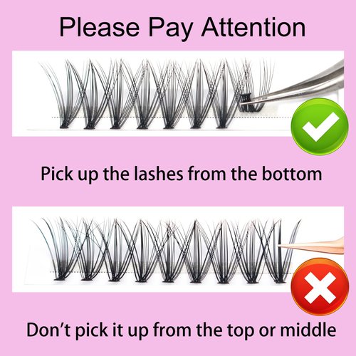 DIY Eyelash Extension 240pcs 30D Cluster Lashes Mixed Length Long False Eyelashes Individual Lashes Cluster Eyelash Extensions (30D-0.07C-9-16mm)