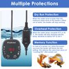 FUMAK Mini Aquarium Heater Adjustable 25W Submersible Fish Tank Heater with LED Digital Display, Turtle Tank Heater Small Aquarium Heater, Ideal for 2-5 Gallons Tanks