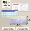 BLUE PANDA 150 Sheets Fake Checkbook for Kids Learning with Pretend Deposit Slip and Check Register for Play School Supplies, Ocean Themed - Pretend Checkbook