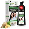 Ammonia-Free Herbal Hair Shampoo - Effectively Covers Gray Hair for Men and Women - Natural Color and Herbal Nourishment - No Stain on Skin - Natural Black (400 ml)