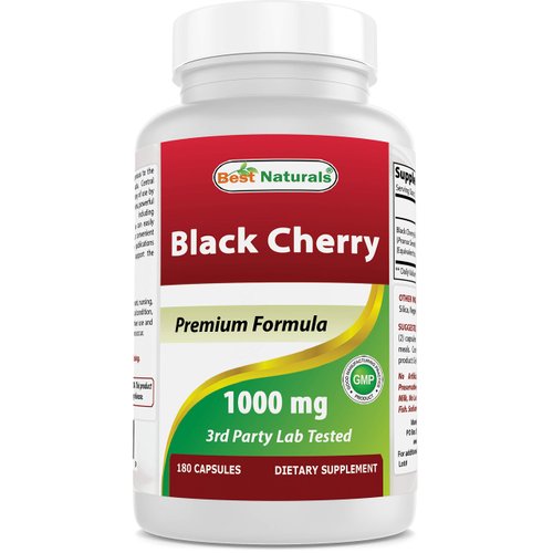 Best Naturals Black Cherry 1000 Mg Capsule, 180 Count