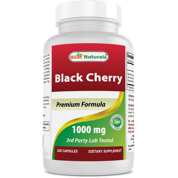 Best Naturals Black Cherry 1000 Mg Capsule, 180 Count