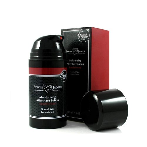 Edwin Jagger 99.9% Natural Moisturising Aftershave Lotion - Sandalwood, 3.4-Ounce