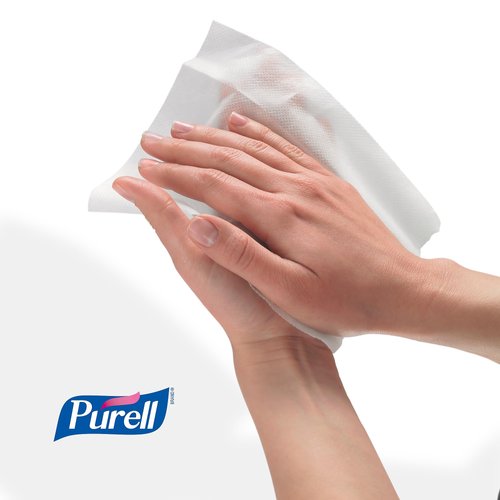 PURELL Cottony Soft Hand Sanitizing Wipes, 120 Individually Wrapped Wipes in Self-Dispensing Display Box - 9027-12