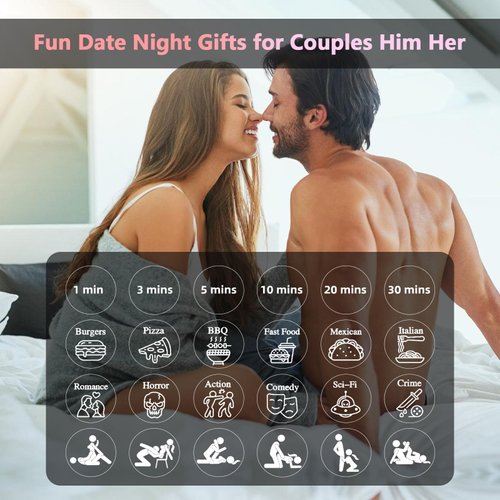 Funny Date Night Dice Anniversary Wedding Gifts for Him Her Valentines Engagement Christmas Bride Shower Gifts for Boyfriend Girlfriend Foodie Steel Dice Ideas (3PCS(Food+Time+Move))