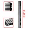 Aluminum Hair Comb Metal Cutting Hairdressing Barbers Salon Professional Combs Anti-Static Ultra Thin Black
