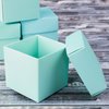 Mini Small Square Cube Robin's Egg Blue Gift Boxes with Lids for Party Favors, Decoration, Weddings, Birthdays, and more. 2" x 2" x 2" in Size. (10 Pack)