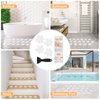Non Slip Bathtub Stickers, 24 PCS Shower Stickers for Safety Bathroom Tubs, Bathtub Non Slip Stickers and Adhesive Decals Scraper for Bath Tub, Shower Floor, Stairs, Ladders(Flower Shape, Clear)