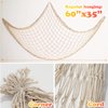 2 Pack Fish Net Decorations for Party,Natural Cotton Hawaiian Party Fishing Net Decorative, Nautical Themed Cotton Fishnet Under The Sea Pirate Party Ocean Beach Decor