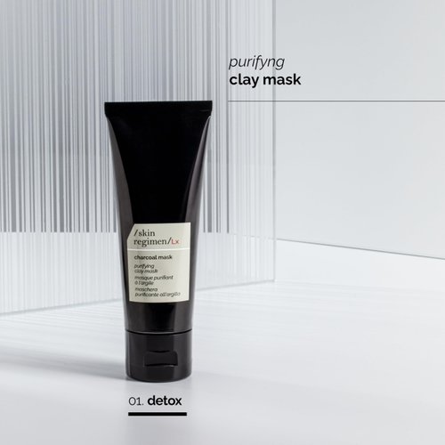 /skin regimen/ LX Charcoal Mask, Purifying Clay Mask, 75 ml