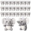 Wettarn 24 Pcs Mini Elephant Stuffed Animals 3.1 Inch Cute Elephant Plush Toys Baby Stuffed Elephant Toy for Baby Shower Boys Girls Elephant Themed Birthday Party Gifts Bedroom Living Room Decoration