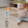 JoyZin Stacking Toys for Toddlers, 6 Pcs Cause and Effect Toys Animal Push Game, Sensory Montessori Fine Motor Skills Fidget Toys for Ages 2 3 4 5 6 Year Old Boys Girls Kids Birthday Gifts