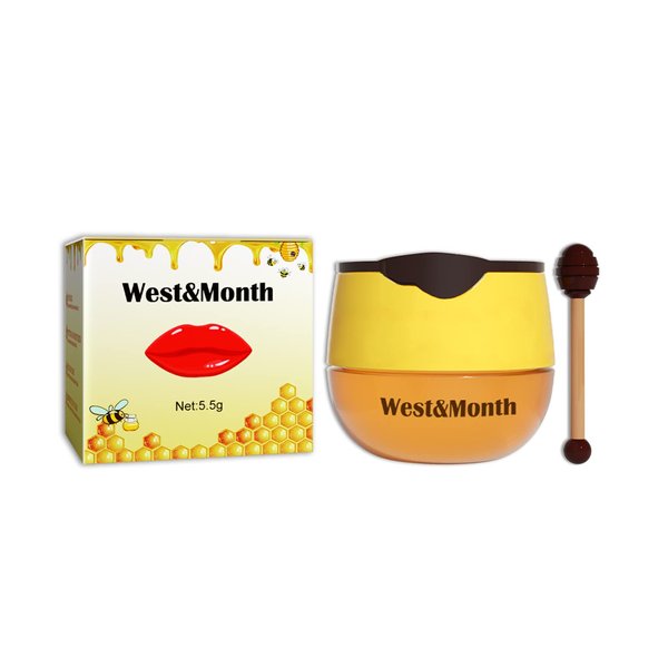 2 PCS Honey Lip Balm Honey Pot,Honey Lip Mask, Honey Lipstick, Honey Propolis Lip Mask Moisturizing Moisture Nourishing Dry & Chapped Lips,Lip Care and Reduces Lip Lines