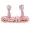 WLLHYF Spa Headband Facial Makeup Head Band Microfiber Soft Coral Fleece Head Wraps Snail Cartoon Cute Hair Accessories Elastic Skincare Hair Band for Women Girls Washing Face Beauty (Pink)