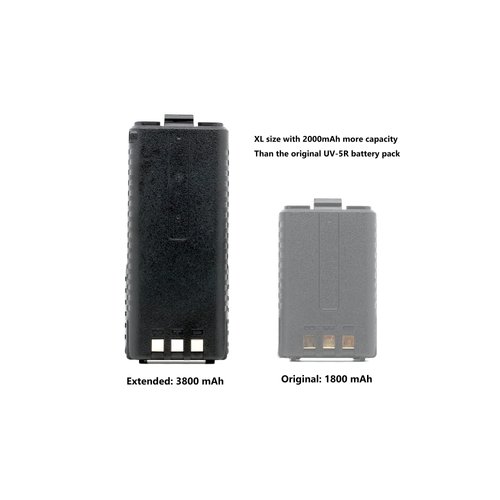 UV 5R Battery BL-5 Walkie Talkie Battery Replacement 3800mAh Li-Ion Rechargeable for Baofeng UV-5R BF-F8HP (1 Pack)