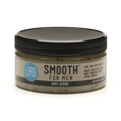 Smooth for Men Eucalyptus Spearmint Body Scrub with Emu Oil - Formulated for Sensitive Skin - Dry Skin, Eczema, Psoriasis