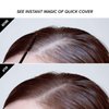 RED by Kiss Quick Cover Root Touch Up Rescue, Mascara Natural Water-Resistant Temporary Gray Concealer Cover Up Brush for Hair Mustache & Beard (Dark Brown) (2Pcs)