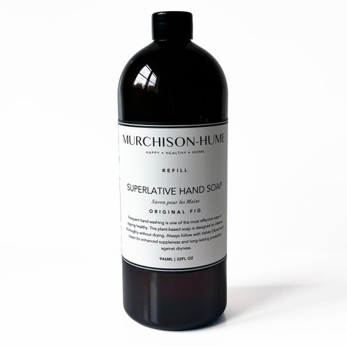 Murchison-Hume Luxury Vegan Hand Soap Refill, Moisturizing Hand Wash, SLS, Paraben & Cruelty-Free, 32oz (Original Fig)