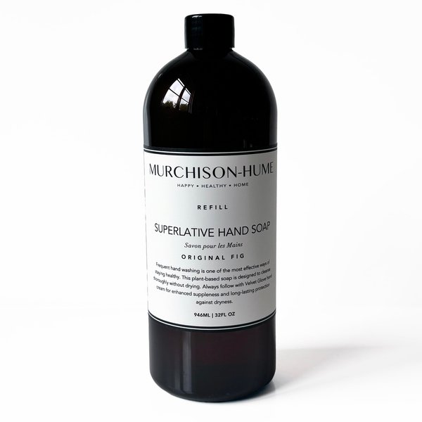 Murchison-Hume Luxury Vegan Hand Soap Refill, Moisturizing Hand Wash, SLS, Paraben & Cruelty-Free, 32oz (Original Fig)